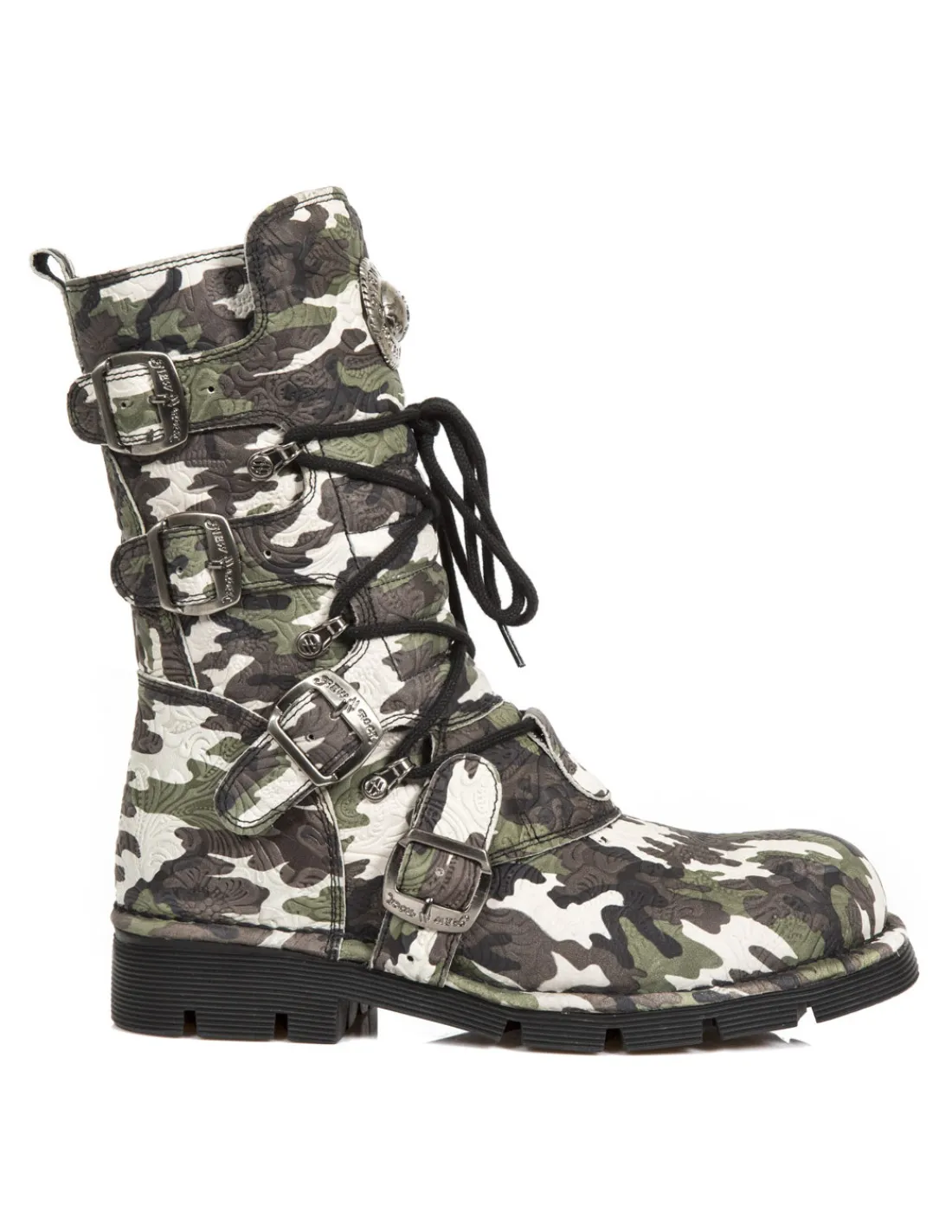 New Rock BOOT BLACK PLANING WITH LACES M-1473-S36