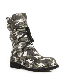 New Rock BOOT BLACK PLANING WITH LACES M-1473-S36