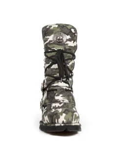 New Rock BOOT BLACK PLANING WITH LACES M-1473-S36