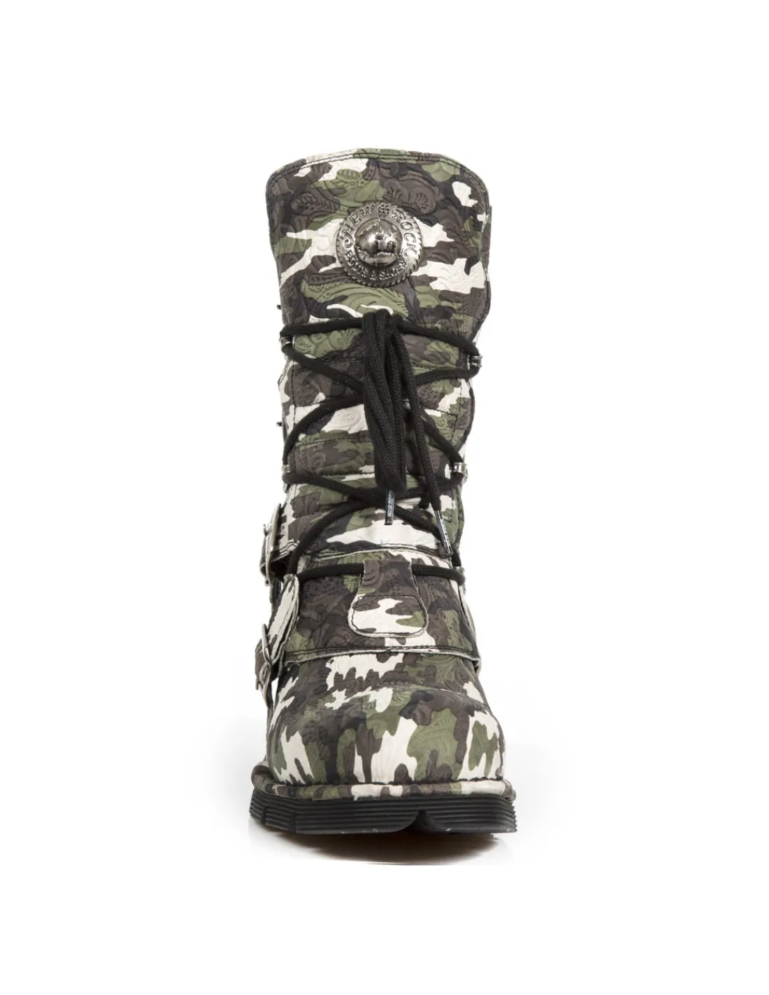 New Rock BOOT BLACK PLANING WITH LACES M-1473-S36