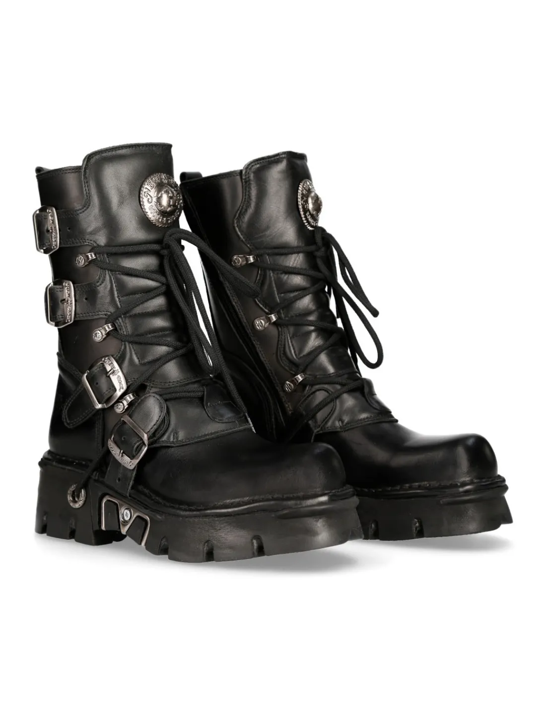 New Rock BOOT BLACK REACTOR WITH LACES M-373-S29 Best