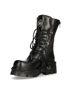 New Rock BOOT BLACK REACTOR WITH LACES M-373-S29 Best