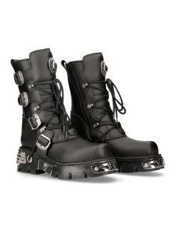 New Rock BOOT BLACK REACTOR WITH LACES M-373-S7 Hot