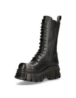 New Rock BOOT BLACK TOWER WITH LACES M-MILI211-C14 Discount