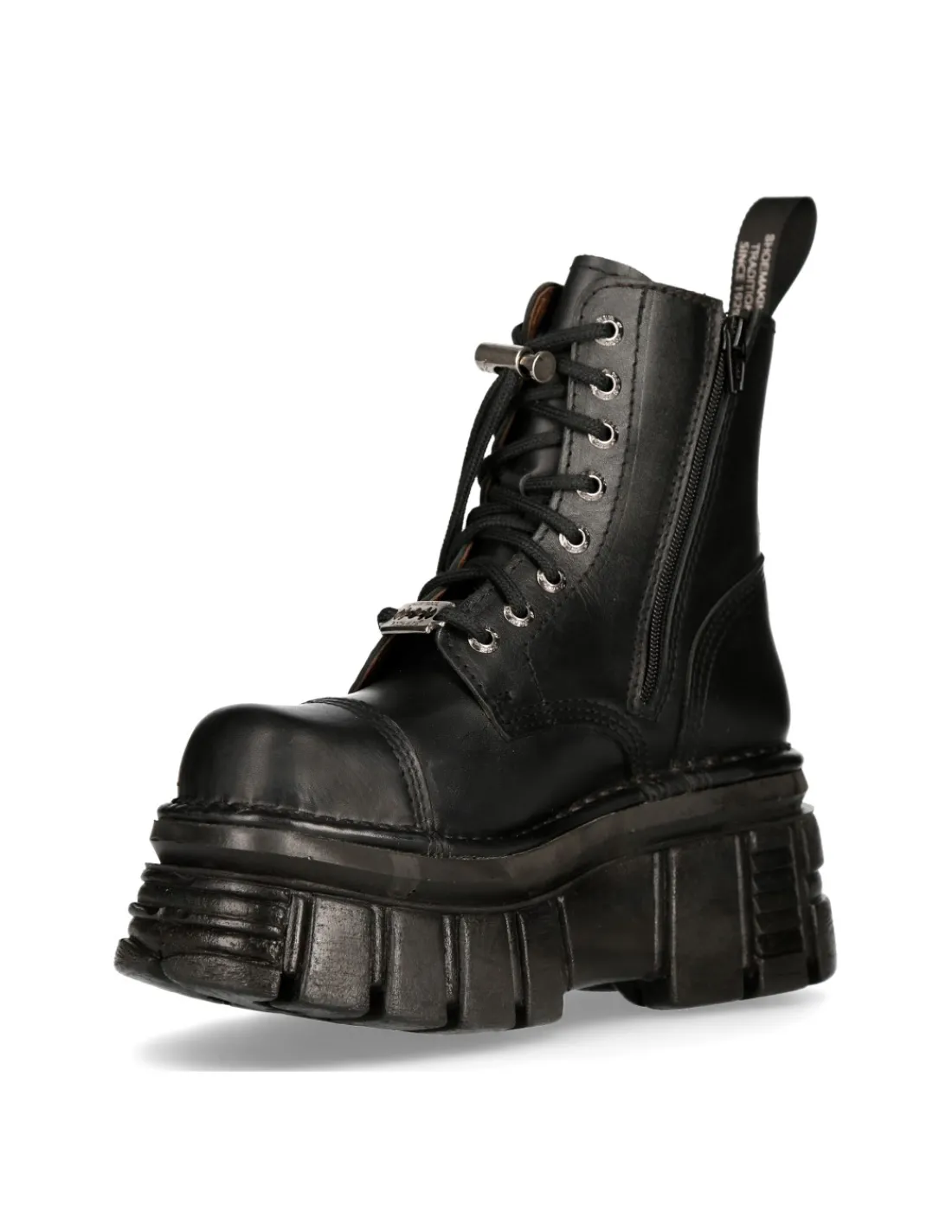 New Rock BOOT BLACK TOWER WITH LACES M-NEWMILI083-S21 Hot