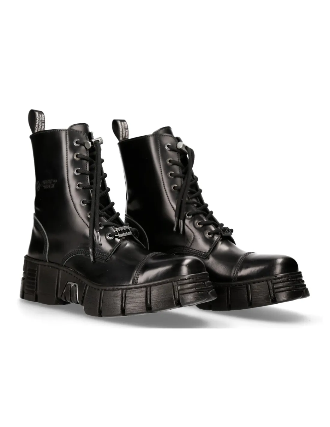 New Rock BOOT BLACK TOWER WITH LACES M-WALL126N-C1 Clearance