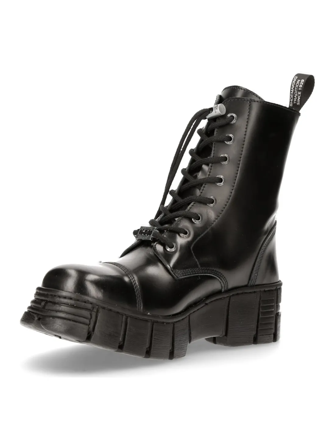 New Rock BOOT BLACK TOWER WITH LACES M-WALL126N-C1 Clearance
