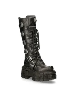New Rock HIGH BOOT BLACK IMPERFECT M-272-S3 New