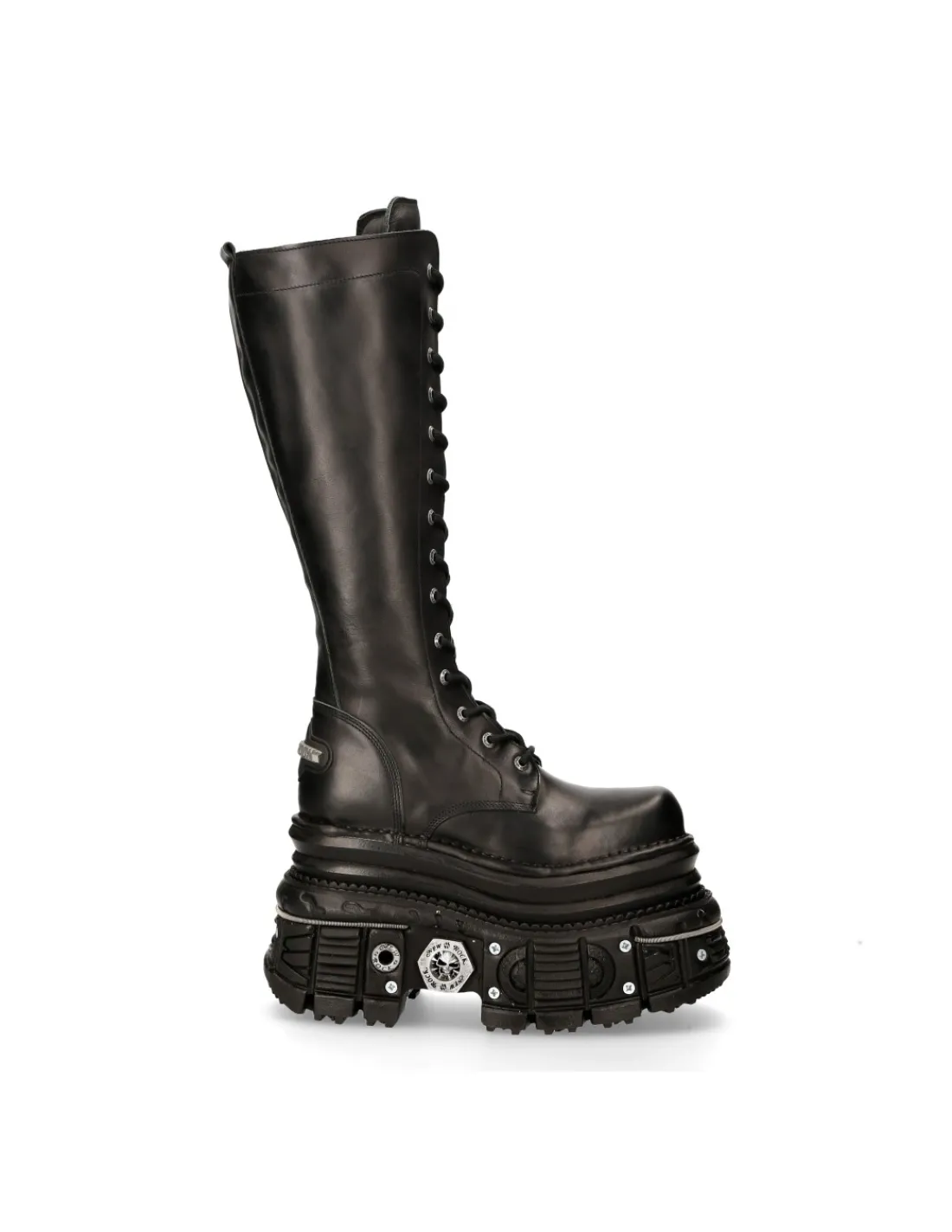 New Rock HIGH BOOT BLACK IMPERFECT WITH LACES M-235-C11 Best
