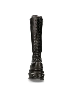 New Rock HIGH BOOT BLACK IMPERFECT WITH LACES M-235-C11 Best