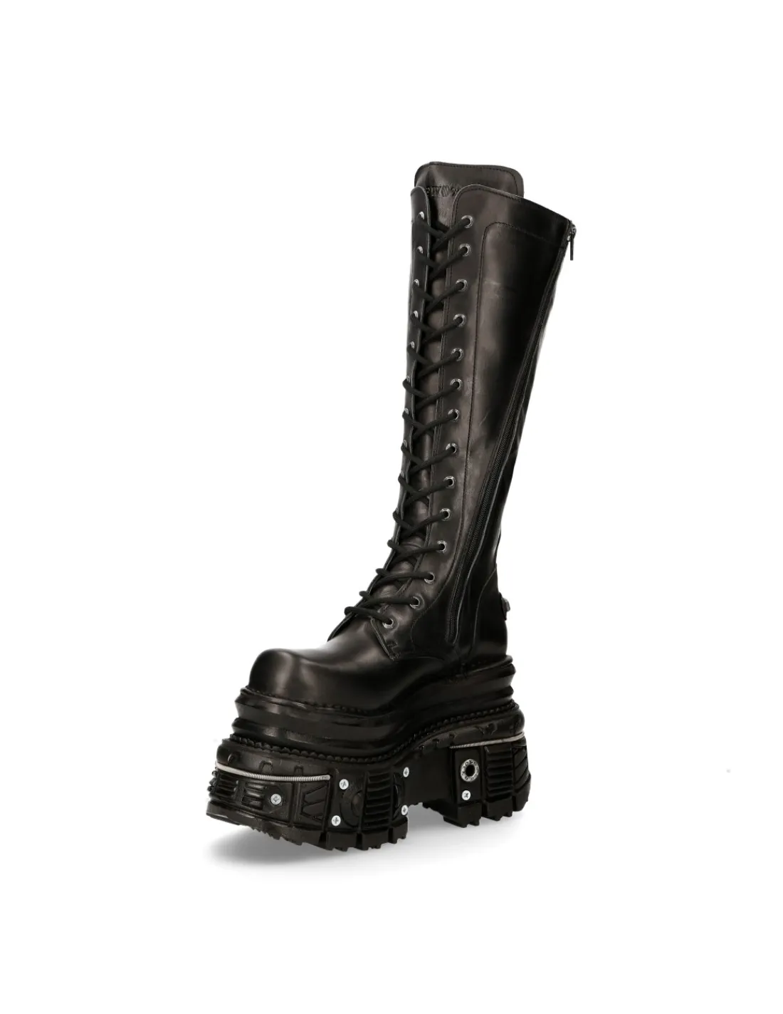 New Rock HIGH BOOT BLACK IMPERFECT WITH LACES M-235-C11 Best