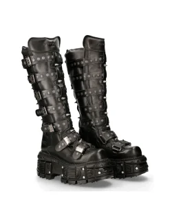 New Rock HIGH BOOT BLACK IMPERFECT M-151-C3 New