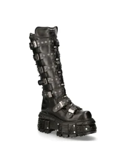 New Rock HIGH BOOT BLACK IMPERFECT M-151-C3 New