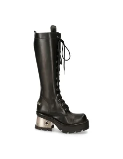 New Rock HIGH BOOT BLACK NEW WITH LACES M-236-S1 Online