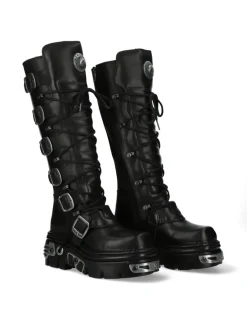 New Rock HIGH BOOT BLACK REACTOR M-272-S1 Discount