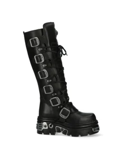 New Rock HIGH BOOT BLACK REACTOR M-272-S1 Discount