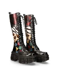 New Rock M-WALL210-S1 HIGH BOOT TANK WITH LACES Online