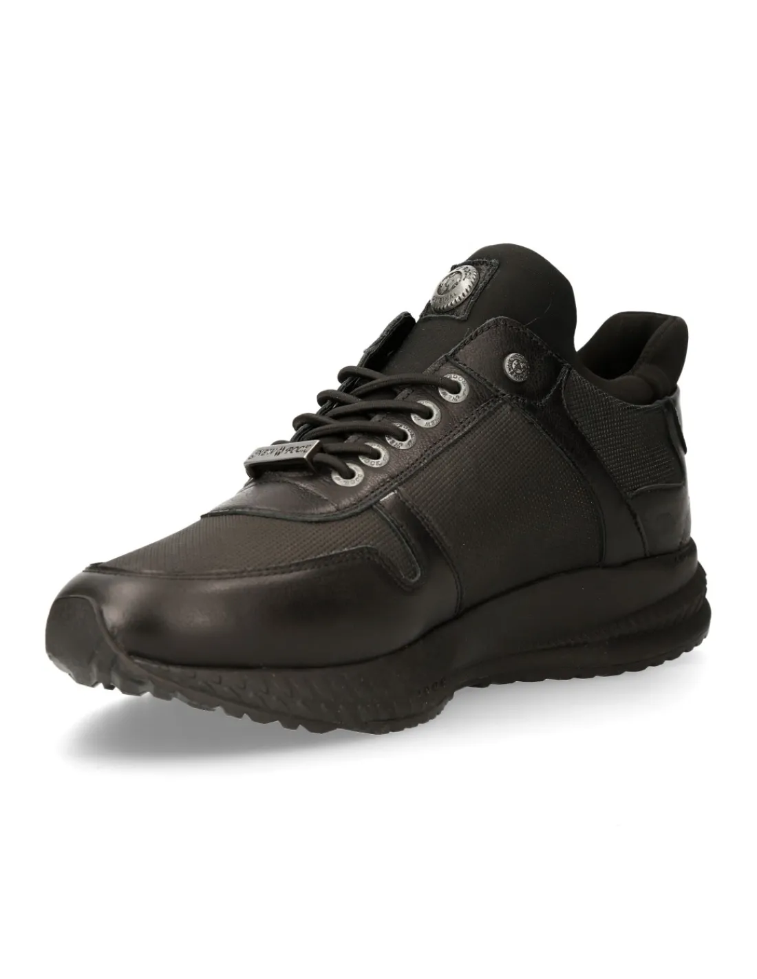 New Rock SHOE BLACK CHRONO WITH LACES M-CHRONO002-C14 Clearance