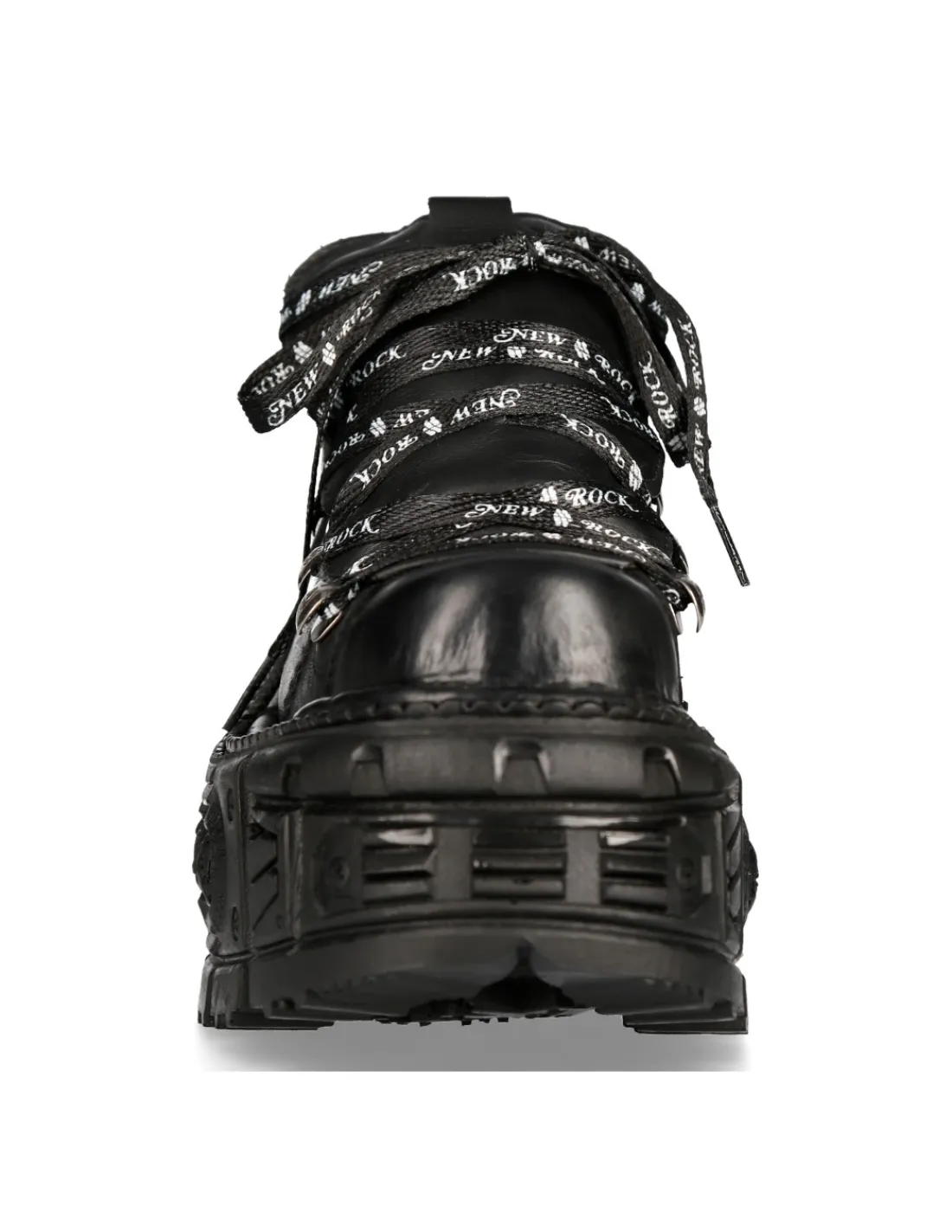 New Rock SHOE BLACK IMPERFECT WITH LACES M-TANK120NSHLACE-S1 Clearance