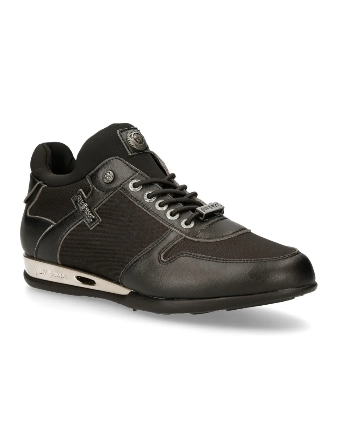 New Rock SNEAKER BLACK HYBRID WITH LACES M-CHRONO002-V22 Clearance